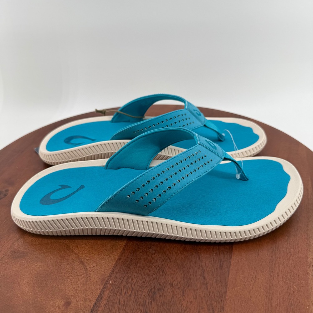 OluKai Ulele Flip Flop Tropic Blue Water Resistant Sandal 10435-3X3X Men 11
